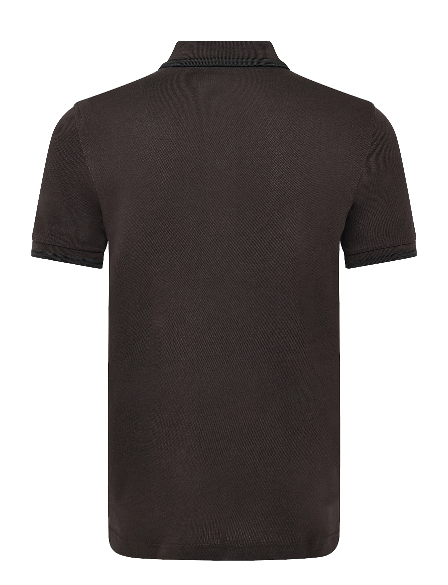 Fred Perry - TWIN TIPPED FP SHIRT - kortärmade pikéer - rich brown/black - 2