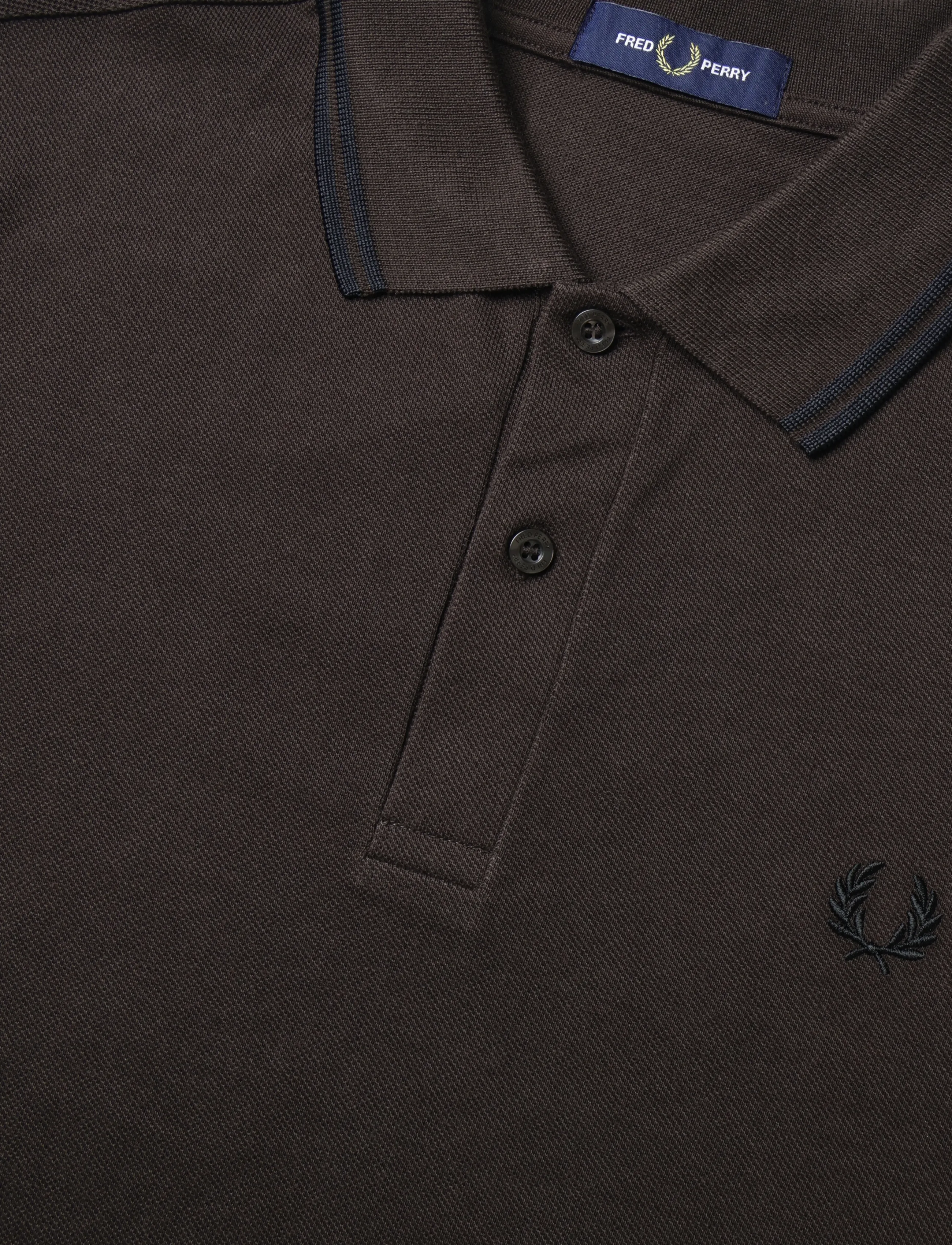 Fred Perry - TWIN TIPPED FP SHIRT - kortärmade pikéer - rich brown/black - 4