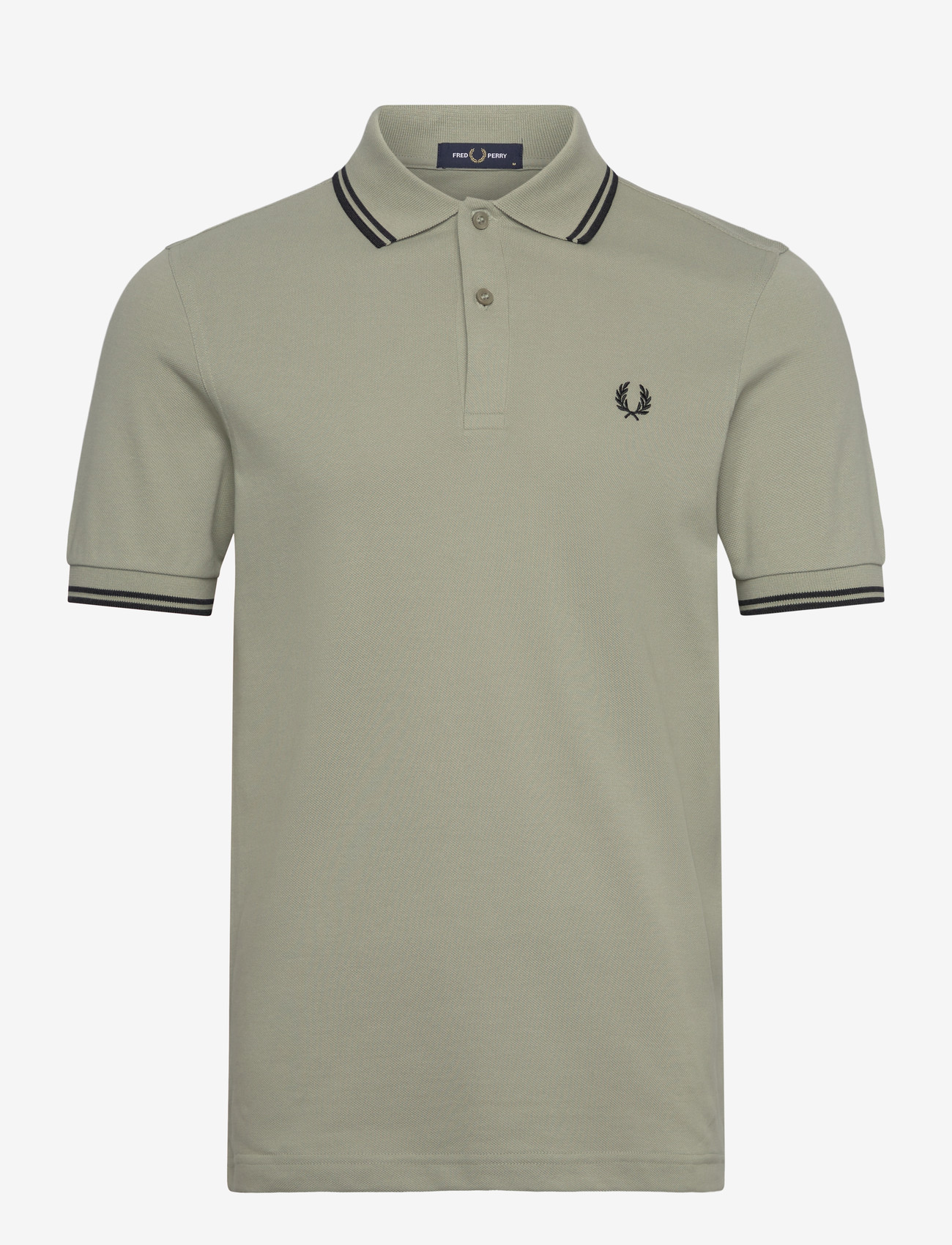 Fred Perry - TWIN TIPPED FP SHIRT - lühikeste varrukatega polod - seagrass/black - 1