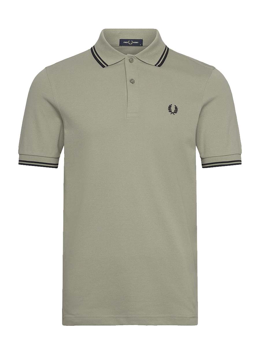 Fred Perry - TWIN TIPPED FP SHIRT - korte mouwen - seagrass/black - 1