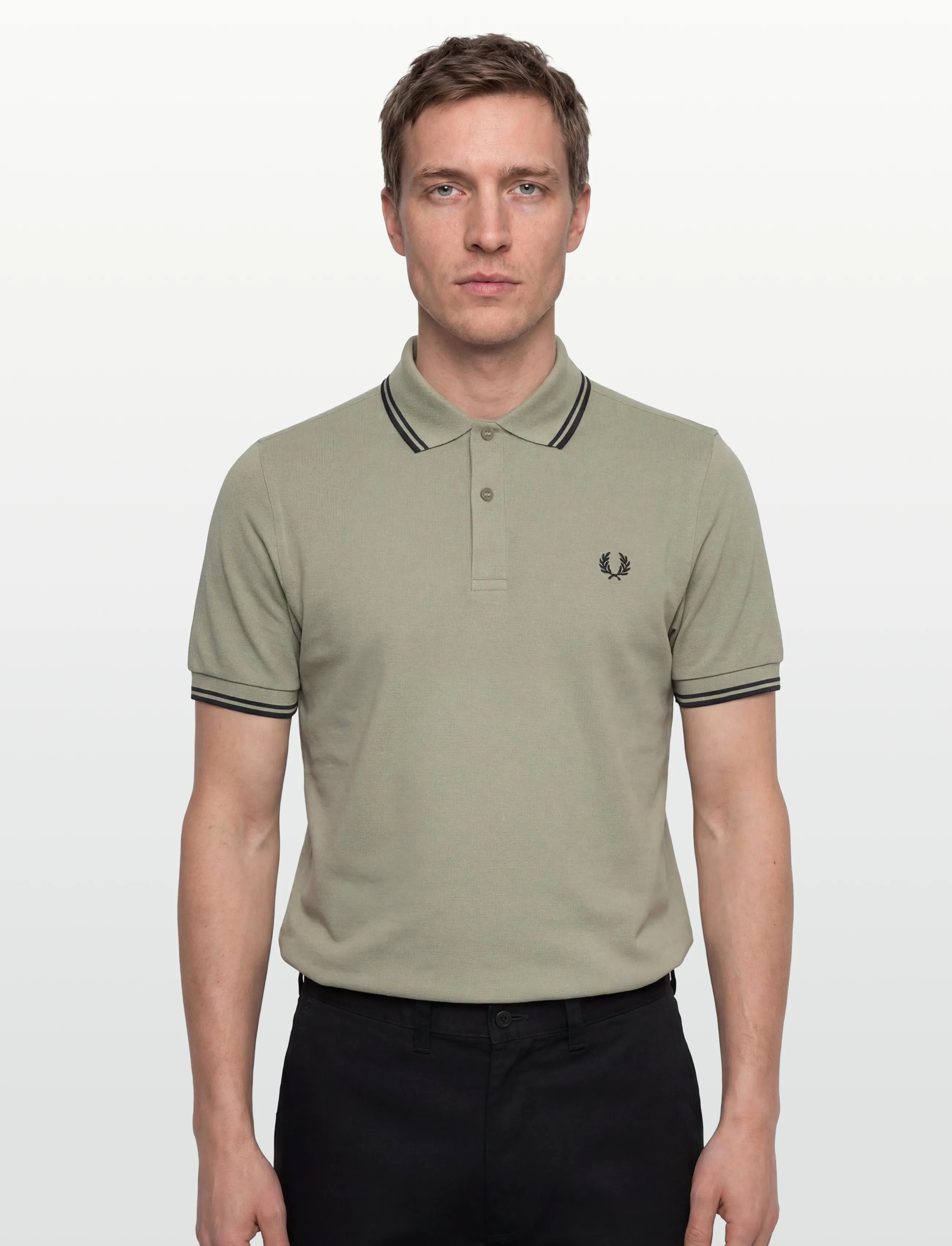 Fred Perry - TWIN TIPPED FP SHIRT - short-sleeved polos - seagrass/black - 3