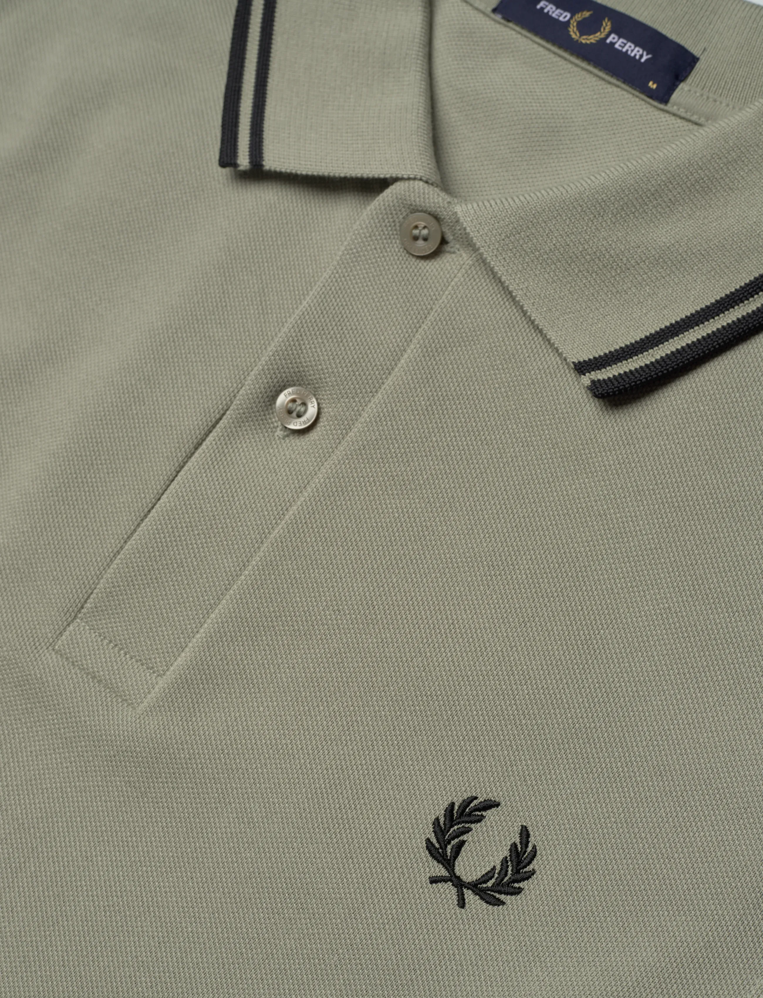Fred Perry - TWIN TIPPED FP SHIRT - short-sleeved polos - seagrass/black - 5