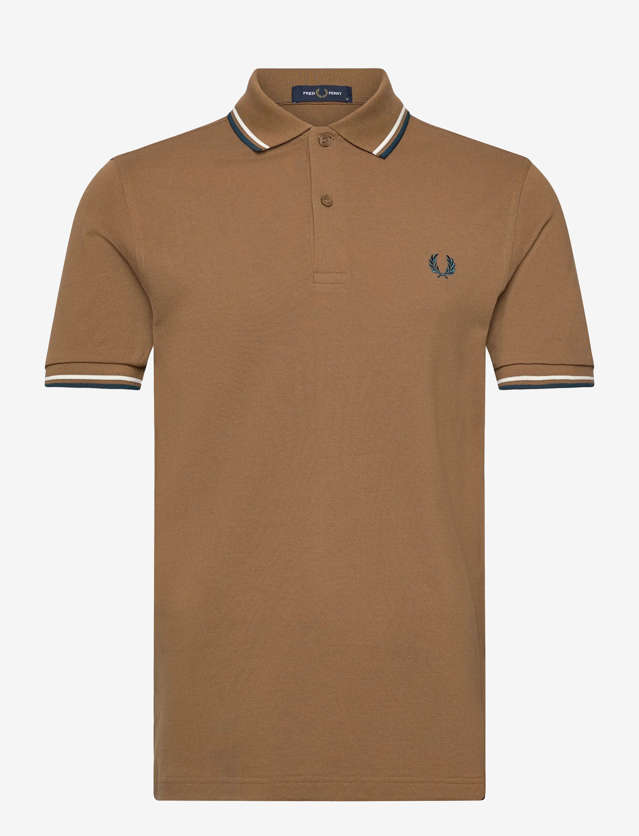 Fred Perry - TWIN TIPPED FP SHIRT - kortærmede poloer - shdstn/ecr/dkpet - 0