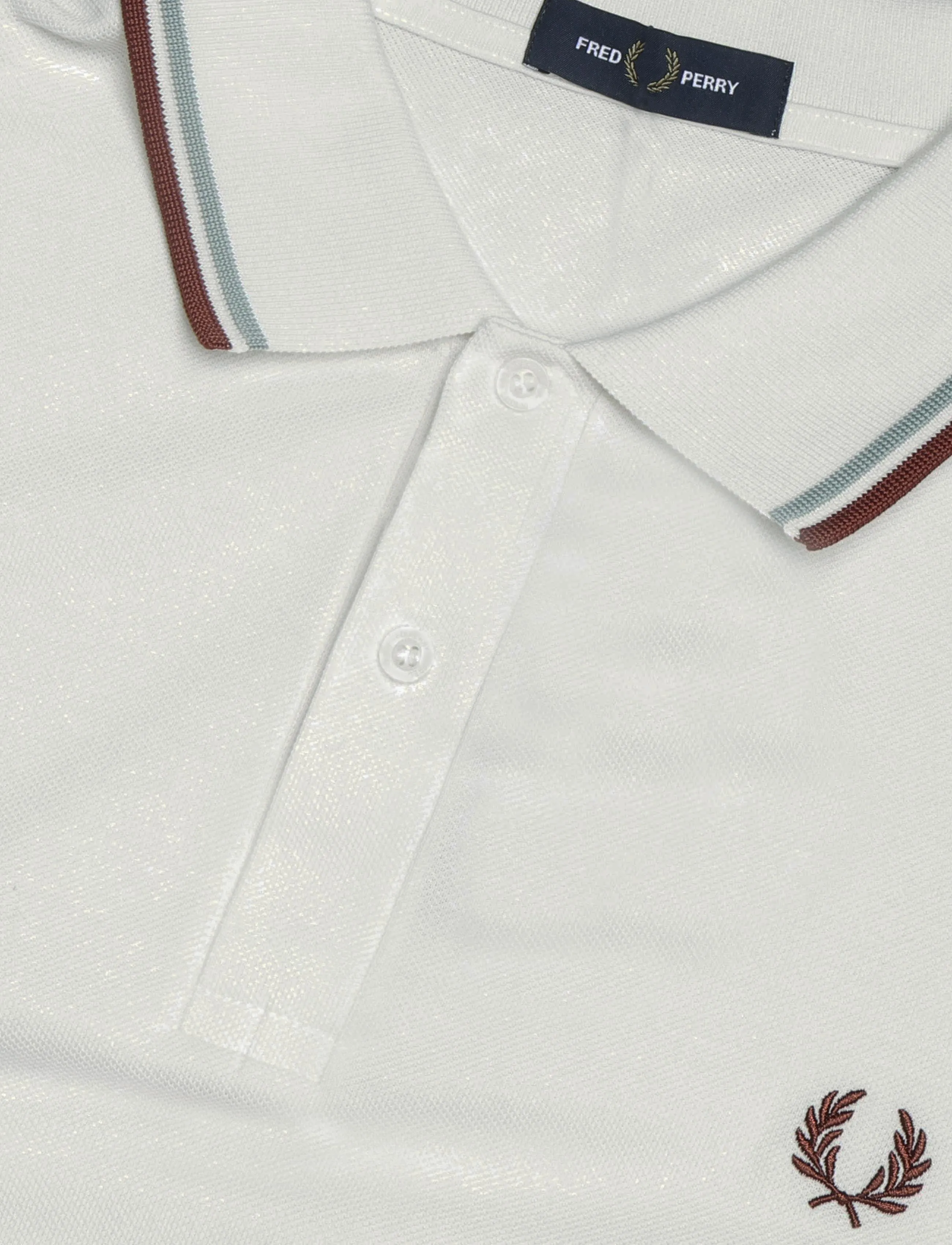 Fred Perry - TWIN TIPPED FP SHIRT - short-sleeved polos - snoww/slvbl/bran - 4