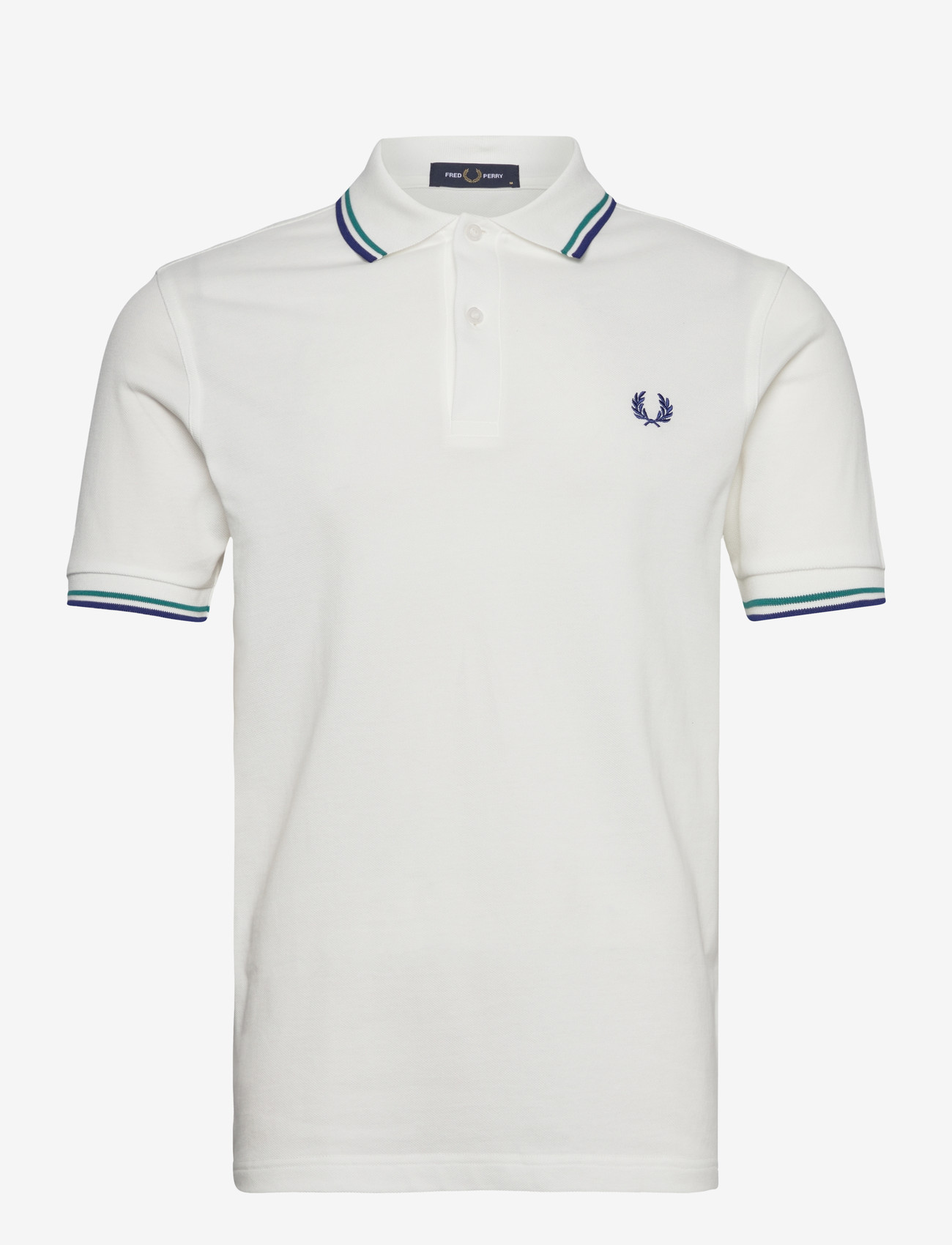 Fred Perry - THE TWIN TIPPED FP SHIRT - krótki rękaw - snwh/depmn/sohec - 0