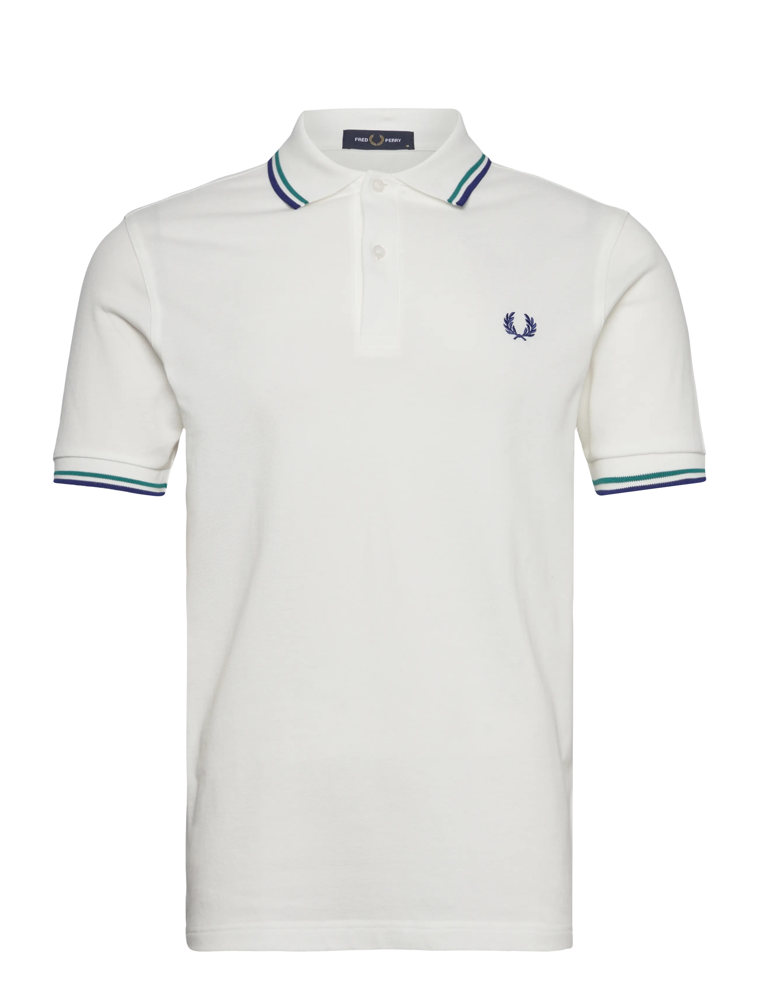 Fred Perry TWIN TIPPED FP SHIRT - Koszulki Polo - SNWH/DEPMN/SOHEC / white