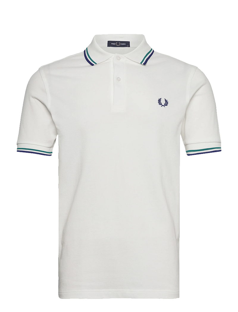 Fred Perry - THE TWIN TIPPED FP SHIRT - krótki rękaw - snwh/depmn/sohec - 0