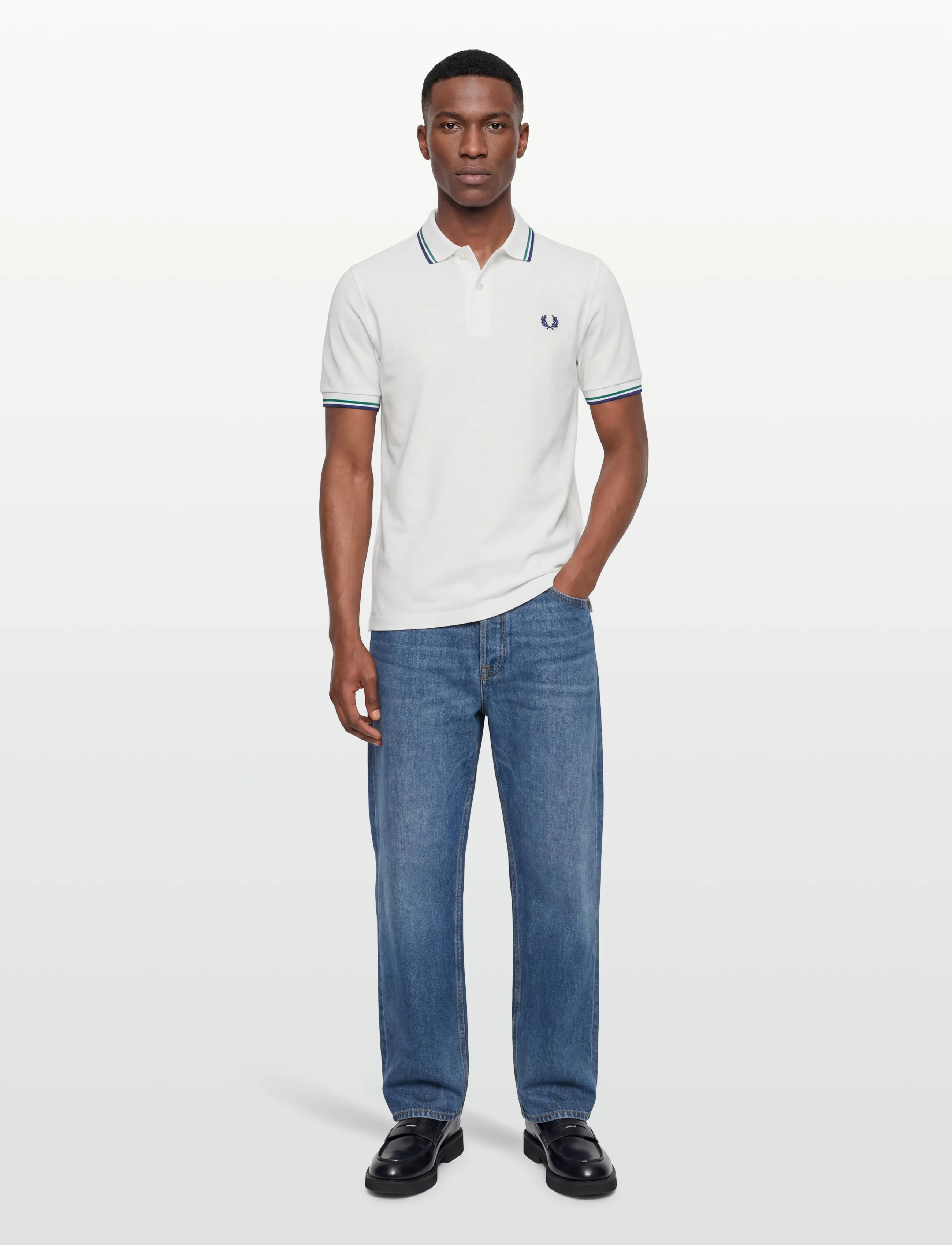 Fred Perry Twin Tipped Fp Shirt, Mænd, Twin Tipped Polo Shirt, Hvid, Str: XXL