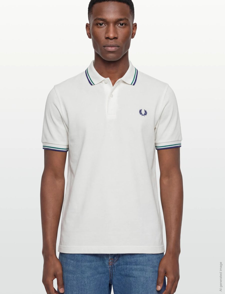 Fred Perry - TWIN TIPPED FP SHIRT - korte mouwen - snwh/depmn/sohec - 3