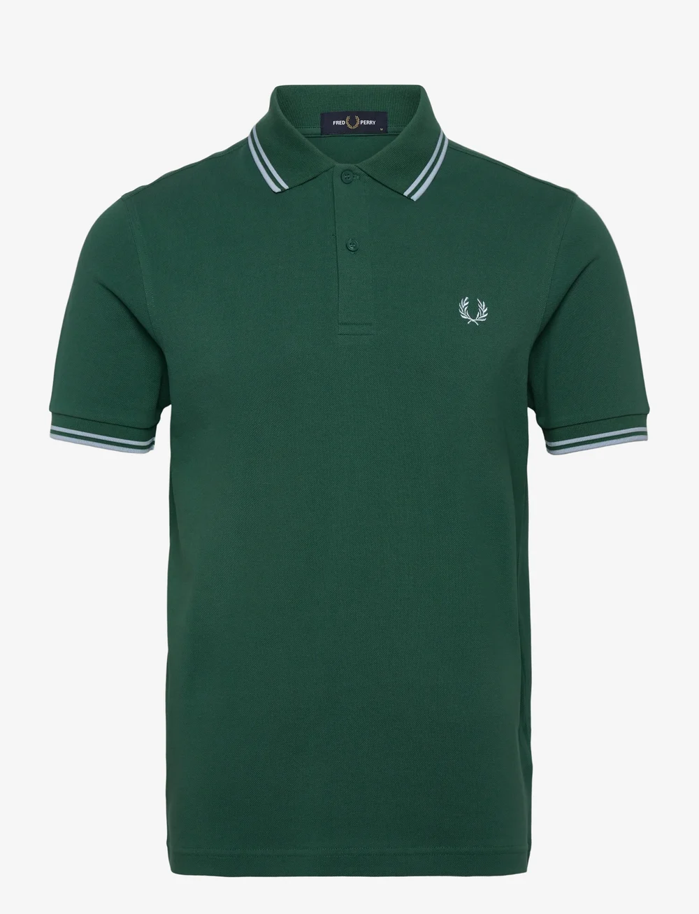 Fred Perry - TWIN TIPPED FP SHIRT - kurzärmelig - sprtgrn/trackblu - 0