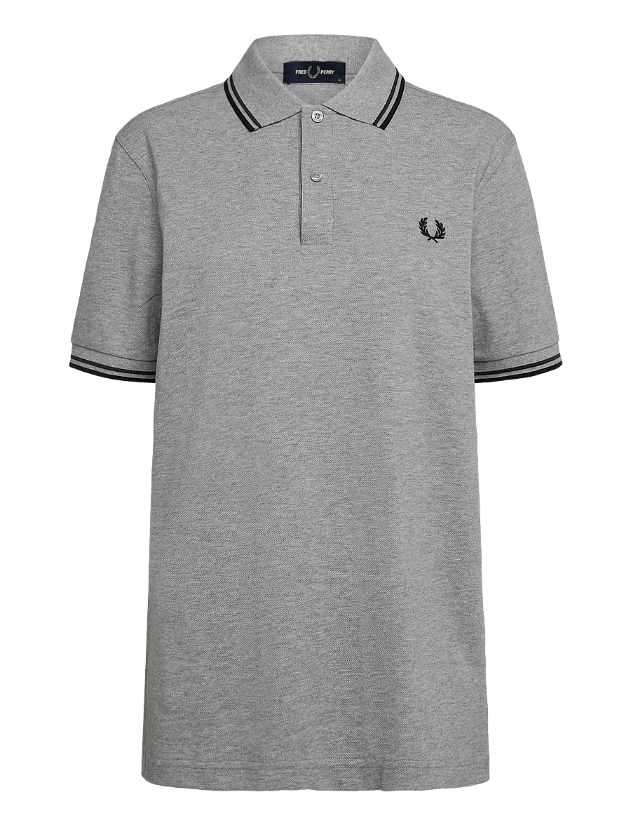 Fred Perry - TWIN TIPPED FP SHIRT - short-sleeved polos - stlmrl/drkaf/blk - 1