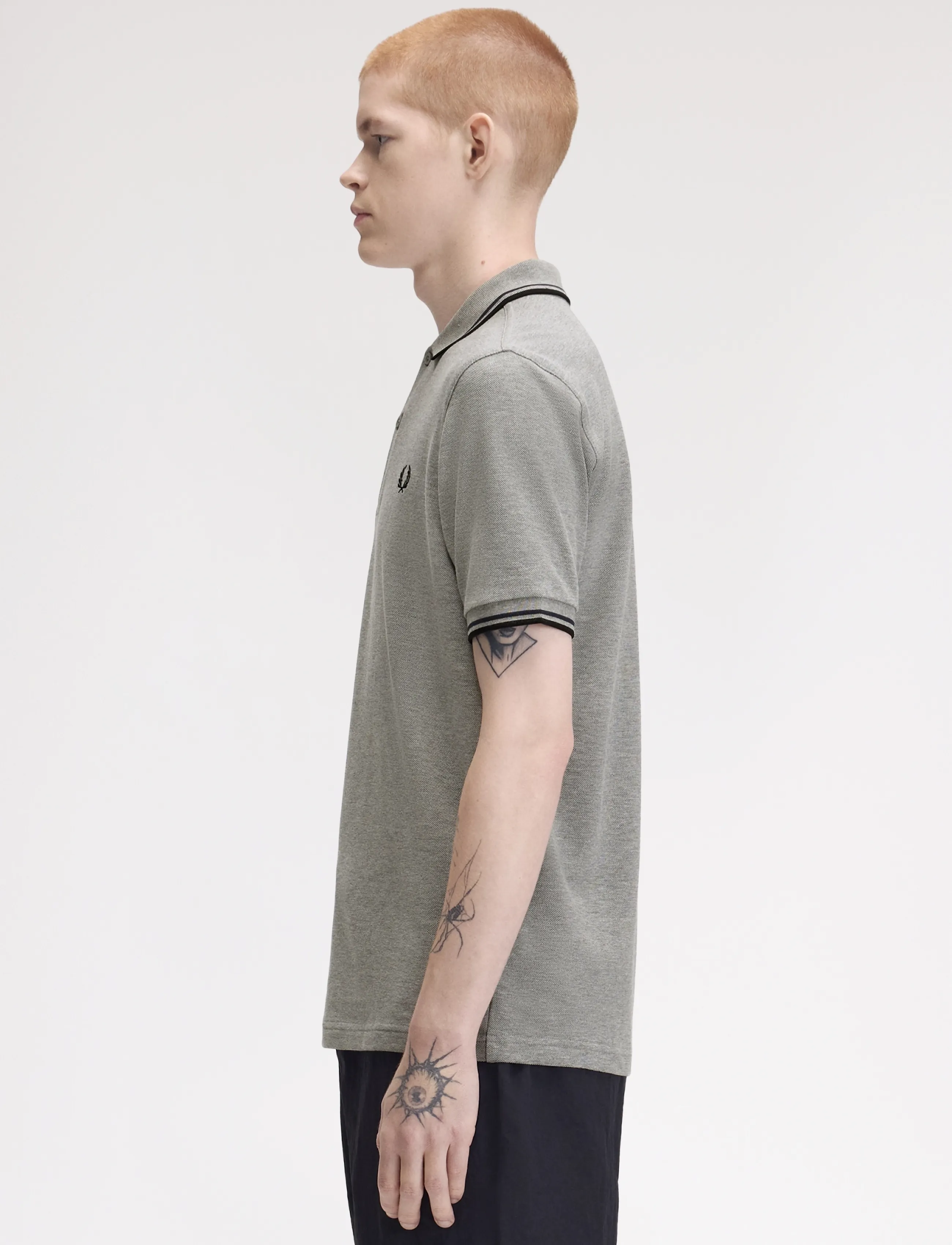 Fred Perry - TWIN TIPPED FP SHIRT - short-sleeved polos - stlmrl/drkaf/blk - 3