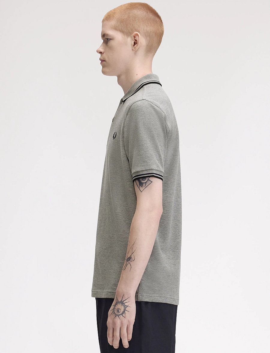Fred Perry - TWIN TIPPED FP SHIRT - short-sleeved polos - stlmrl/drkaf/blk - 3
