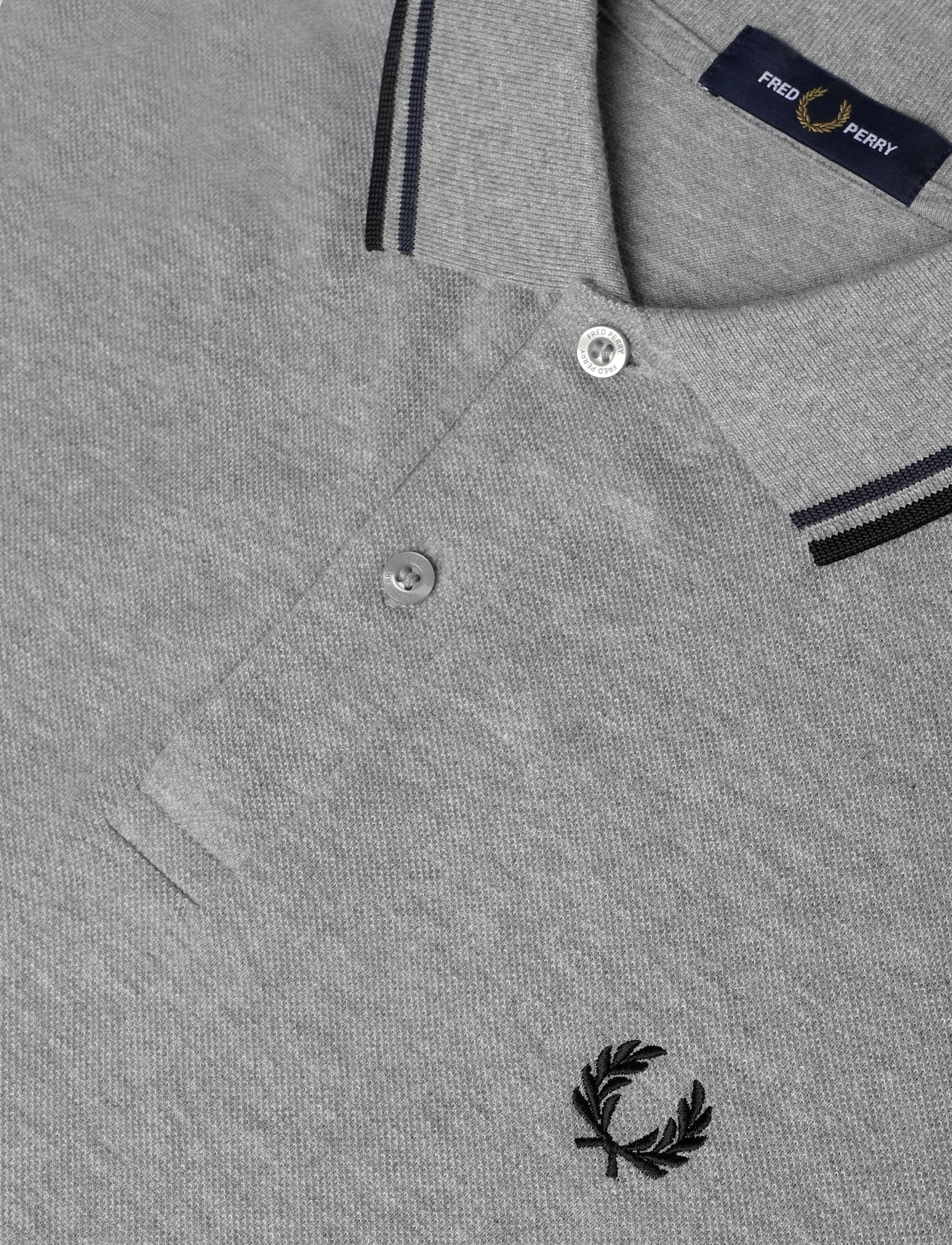 Fred Perry - TWIN TIPPED FP SHIRT - short-sleeved polos - stlmrl/drkaf/blk - 4