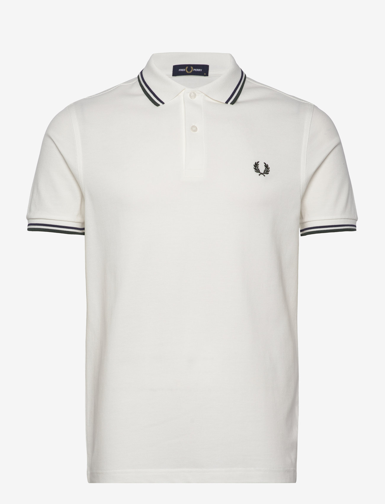 Fred Perry - TWIN TIPPED FP SHIRT - kortærmede poloer - swhit/tnsbl/crtg - 0