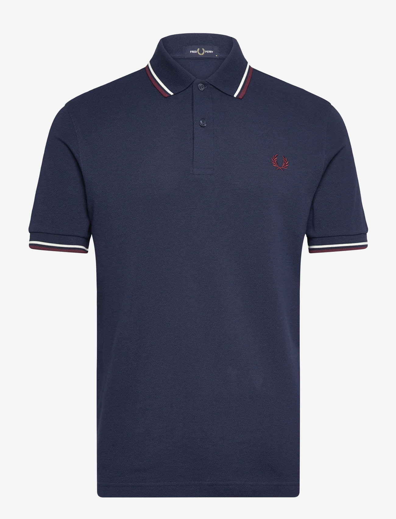 Fred Perry - TWIN TIPPED FP SHIRT - kortærmede poloer - tnsbl/ecru/oxblo - 0