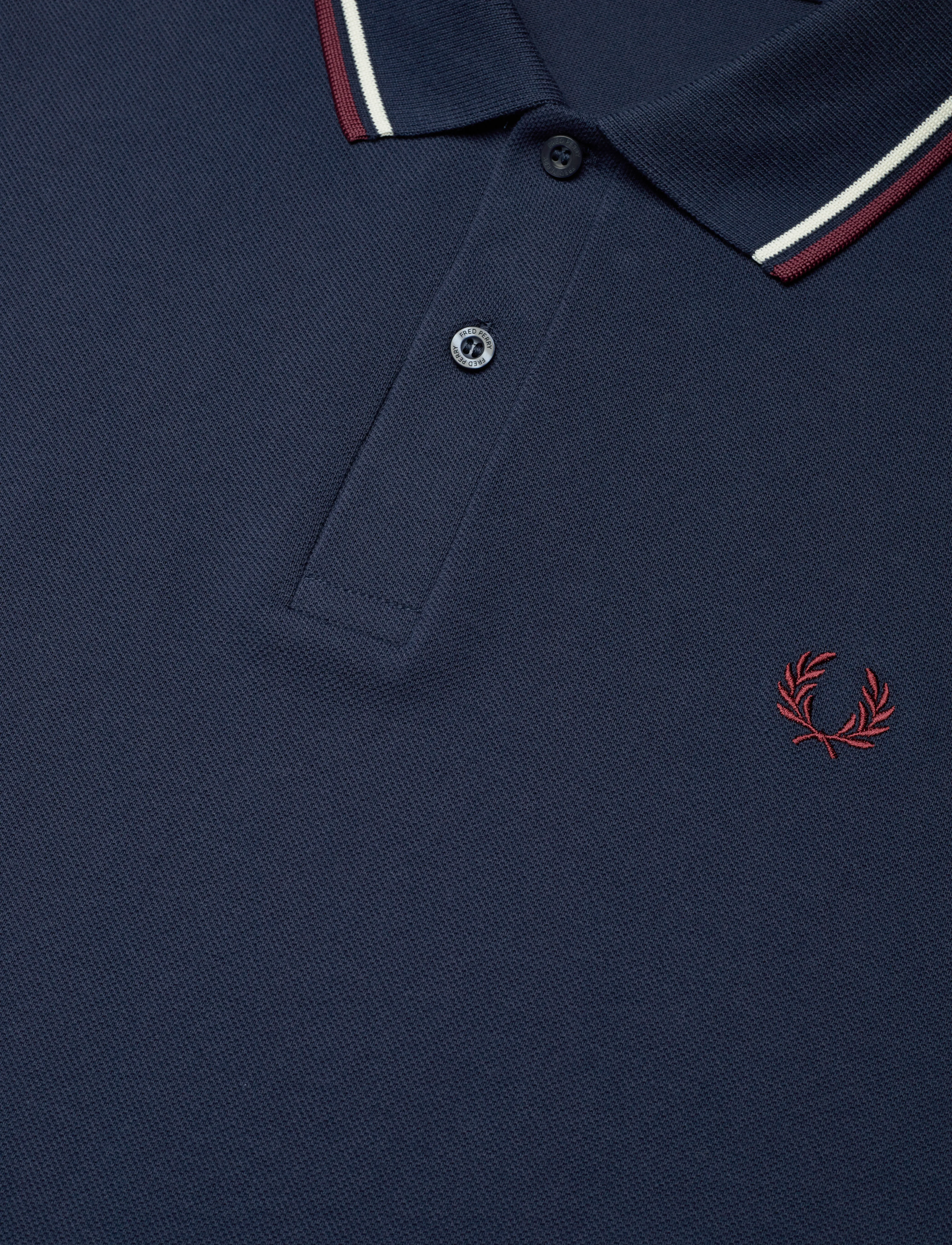 Fred Perry - TWIN TIPPED FP SHIRT - kortermede - tnsbl/ecru/oxblo - 2
