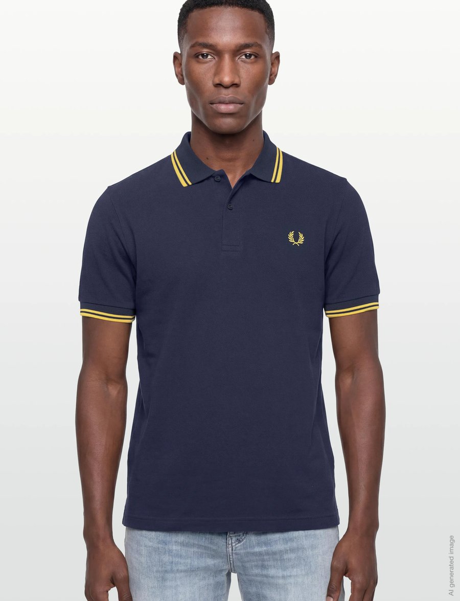 Fred Perry - TWIN TIPPED FP SHIRT - lühikeste varrukatega polod - tnsbl/lmnbarley - 3