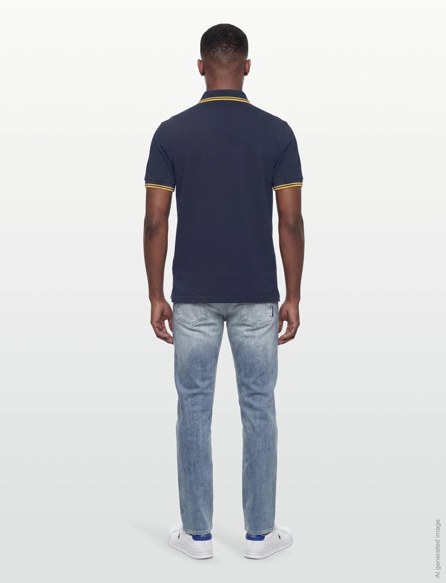 Fred Perry - TWIN TIPPED FP SHIRT - lühikeste varrukatega polod - tnsbl/lmnbarley - 4