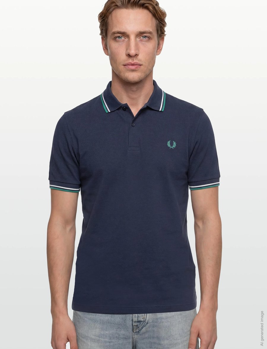 Fred Perry - TWIN TIPPED FP SHIRT - korte mouwen - tnsbl/snwht/dpmt - 3