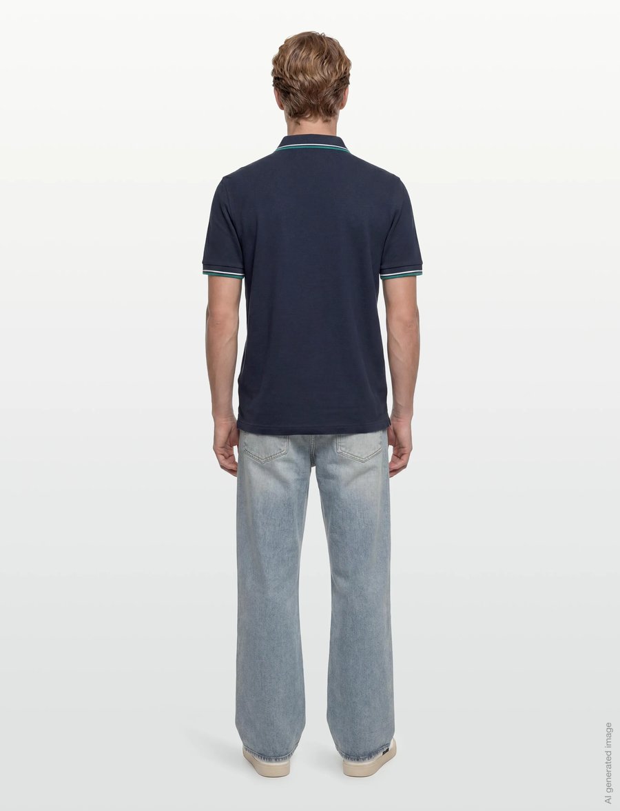 Fred Perry - TWIN TIPPED FP SHIRT - korte mouwen - tnsbl/snwht/dpmt - 4