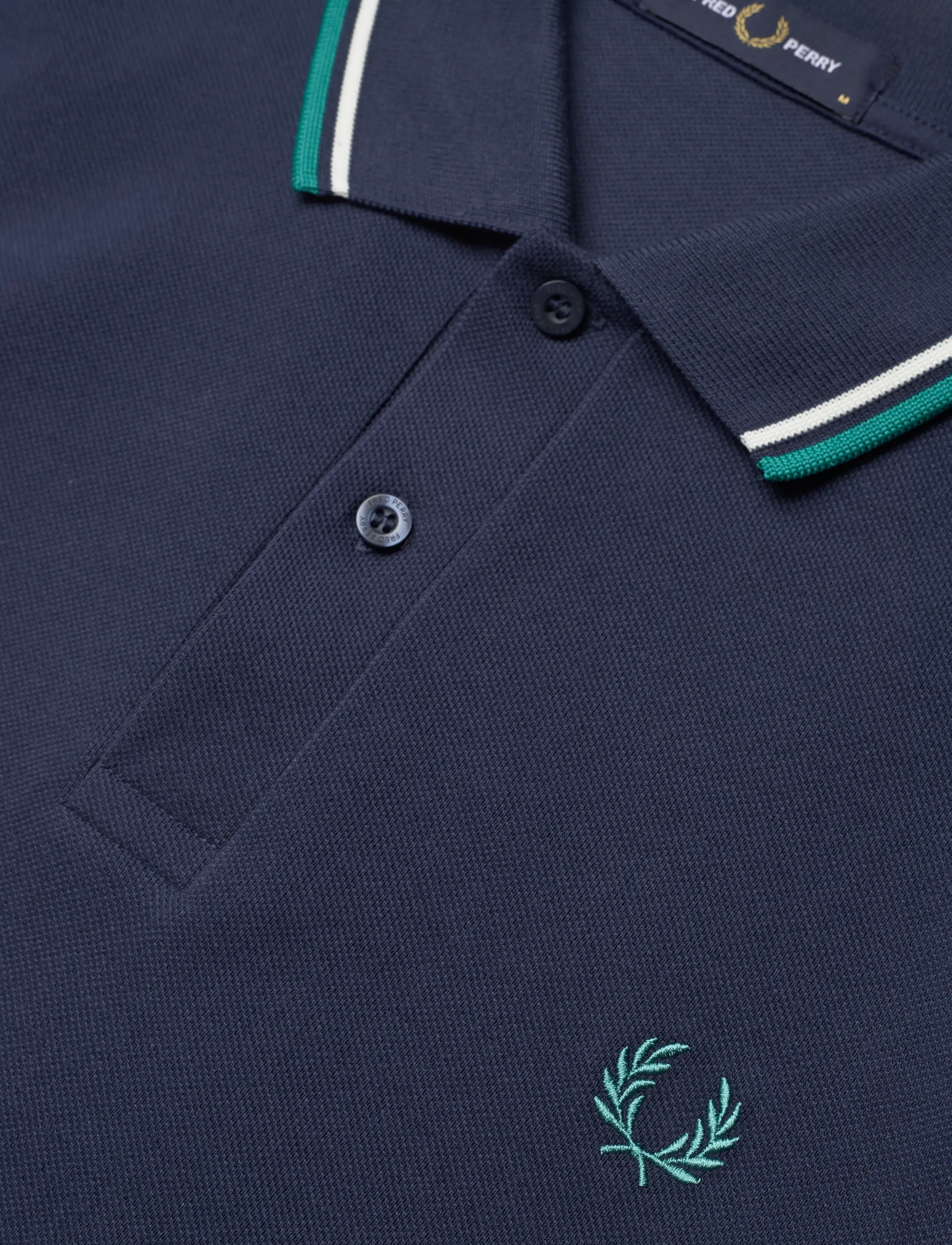 Fred Perry - TWIN TIPPED FP SHIRT - short-sleeved polos - tnsbl/snwht/dpmt - 5