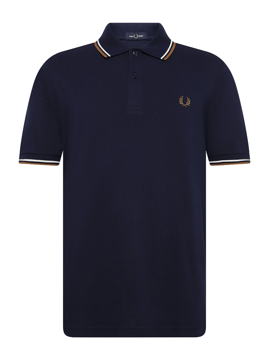Fred Perry - TWIN TIPPED FP SHIRT - short-sleeved polos - twinvy/snww/dkca - 1