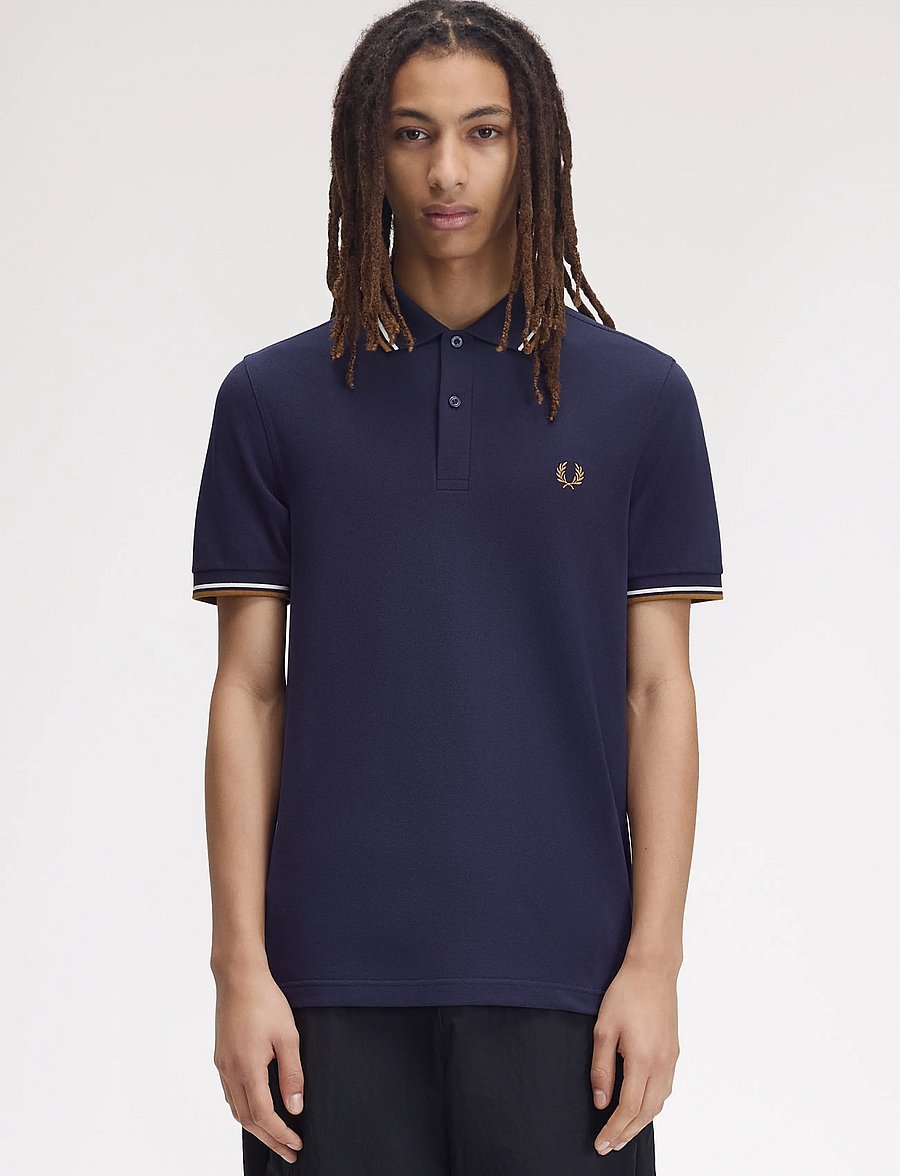 Fred Perry - TWIN TIPPED FP SHIRT - short-sleeved polos - twinvy/snww/dkca - 0