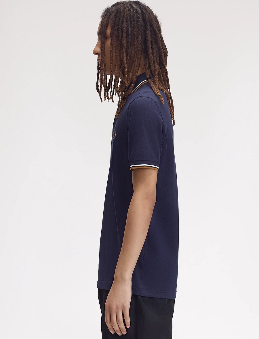 Fred Perry - TWIN TIPPED FP SHIRT - short-sleeved polos - twinvy/snww/dkca - 3