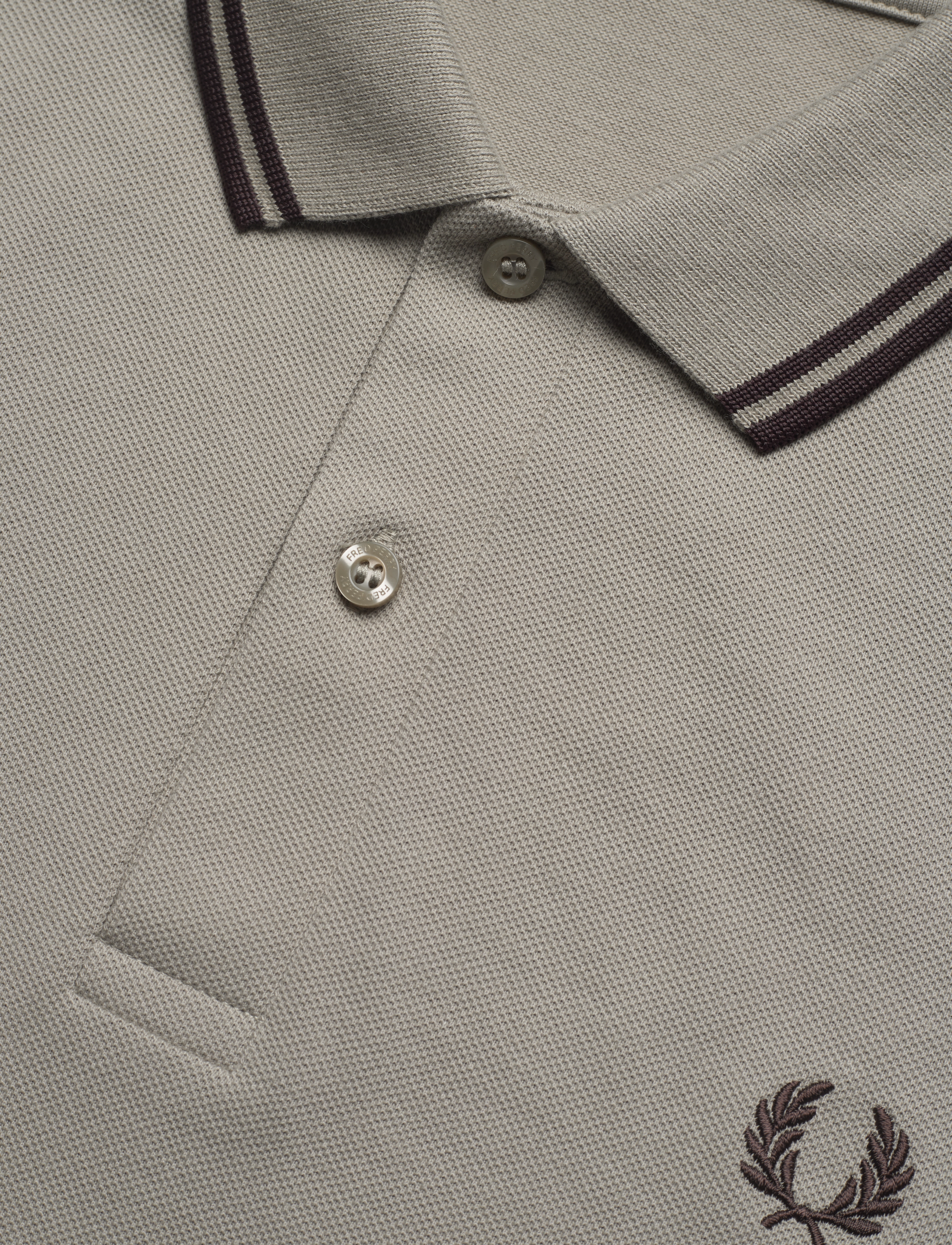 Fred Perry - TWIN TIPPED FP SHIRT - kortärmade pikéer - warm grey/brick - 2