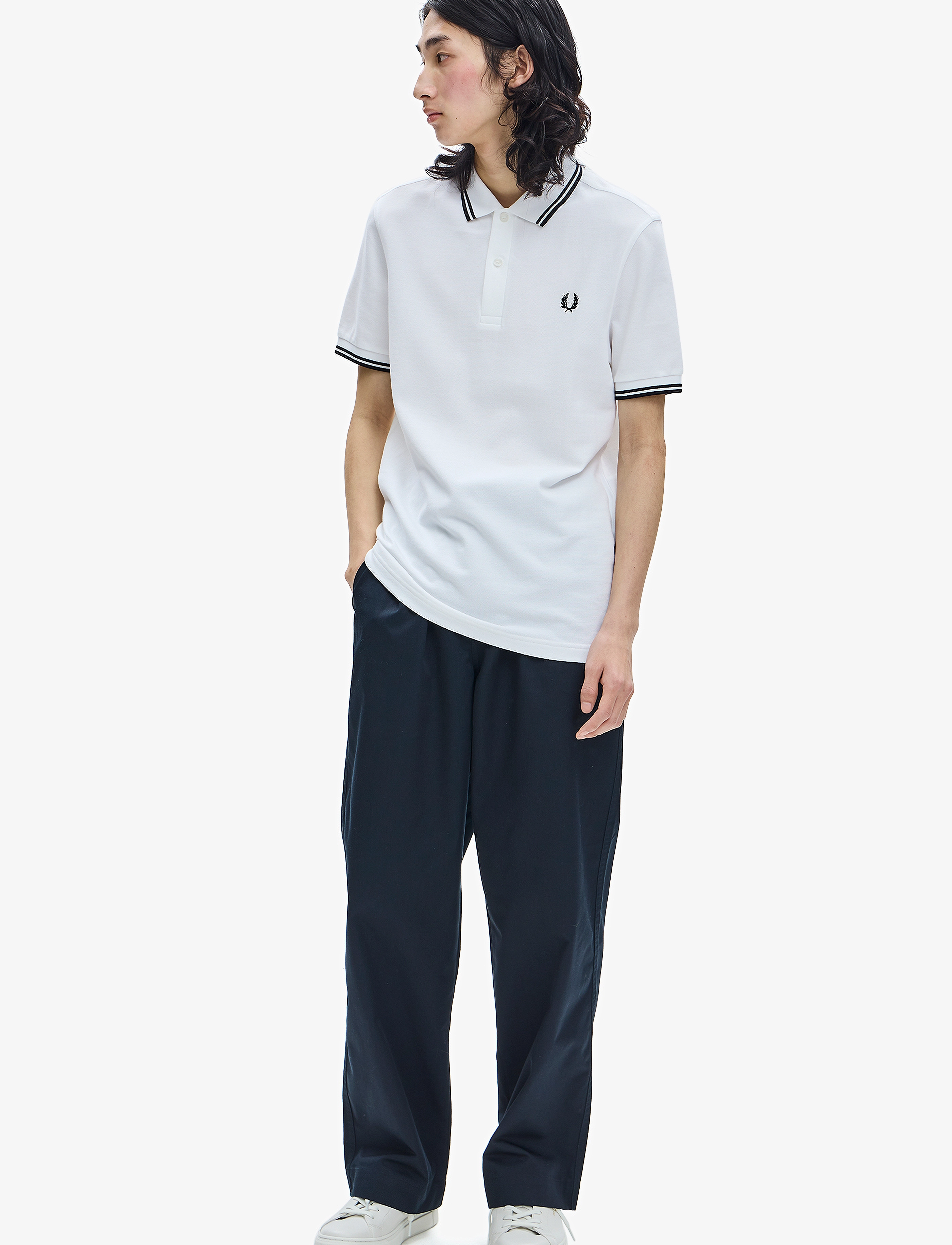 Fred Perry - TWIN TIPPED FP SHIRT - short-sleeved polos - white - 5