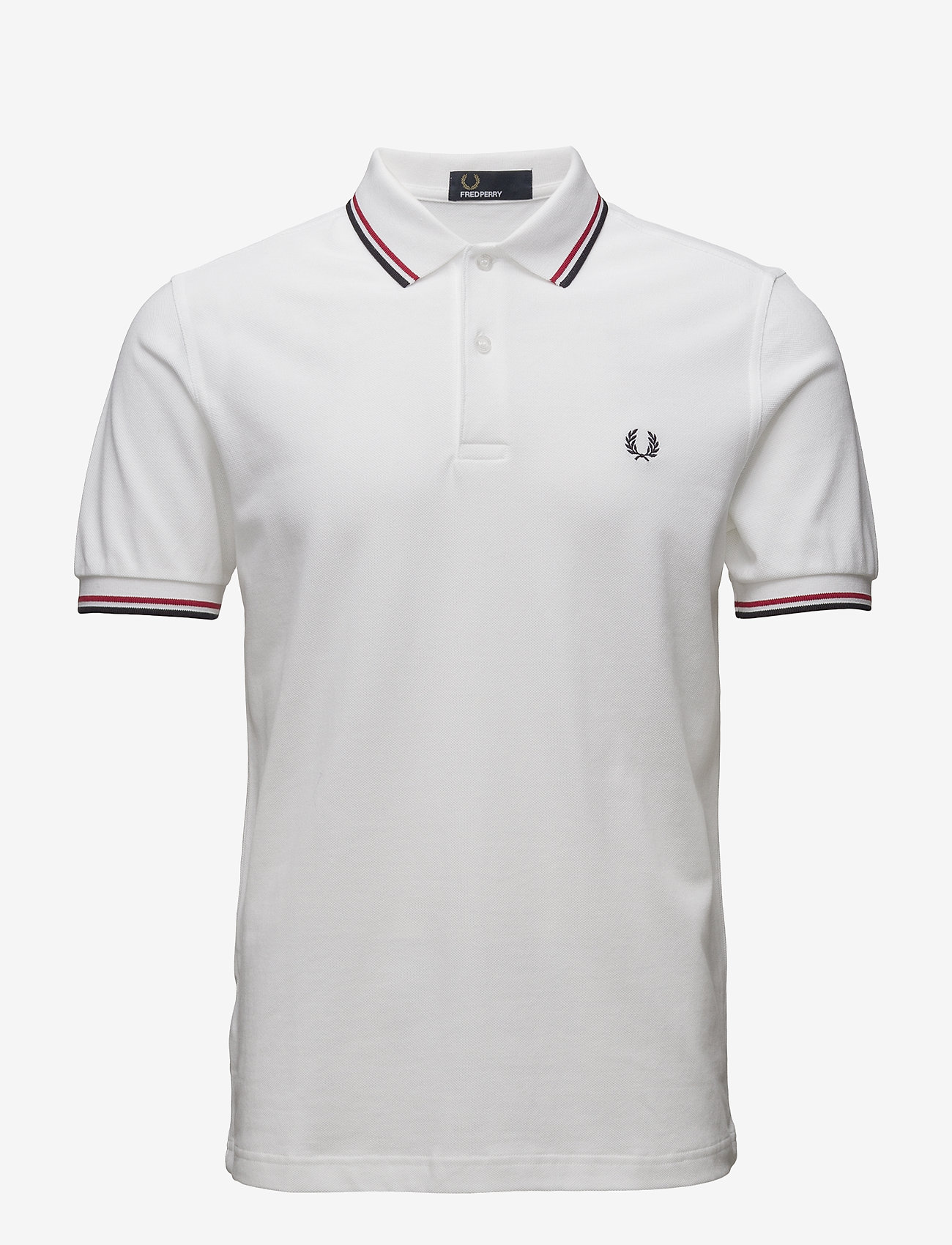 Fred Perry - TWIN TIPPED FP SHIRT - kurzärmelig - white/red - 0
