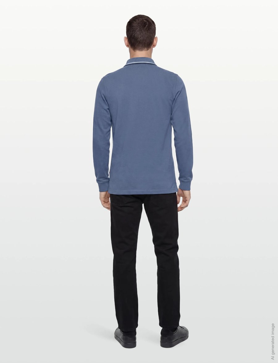 Fred Perry - LS TWIN TIPPED FP SHIRT - långärmade pikéer - abl/snwt/tnsbl - 4