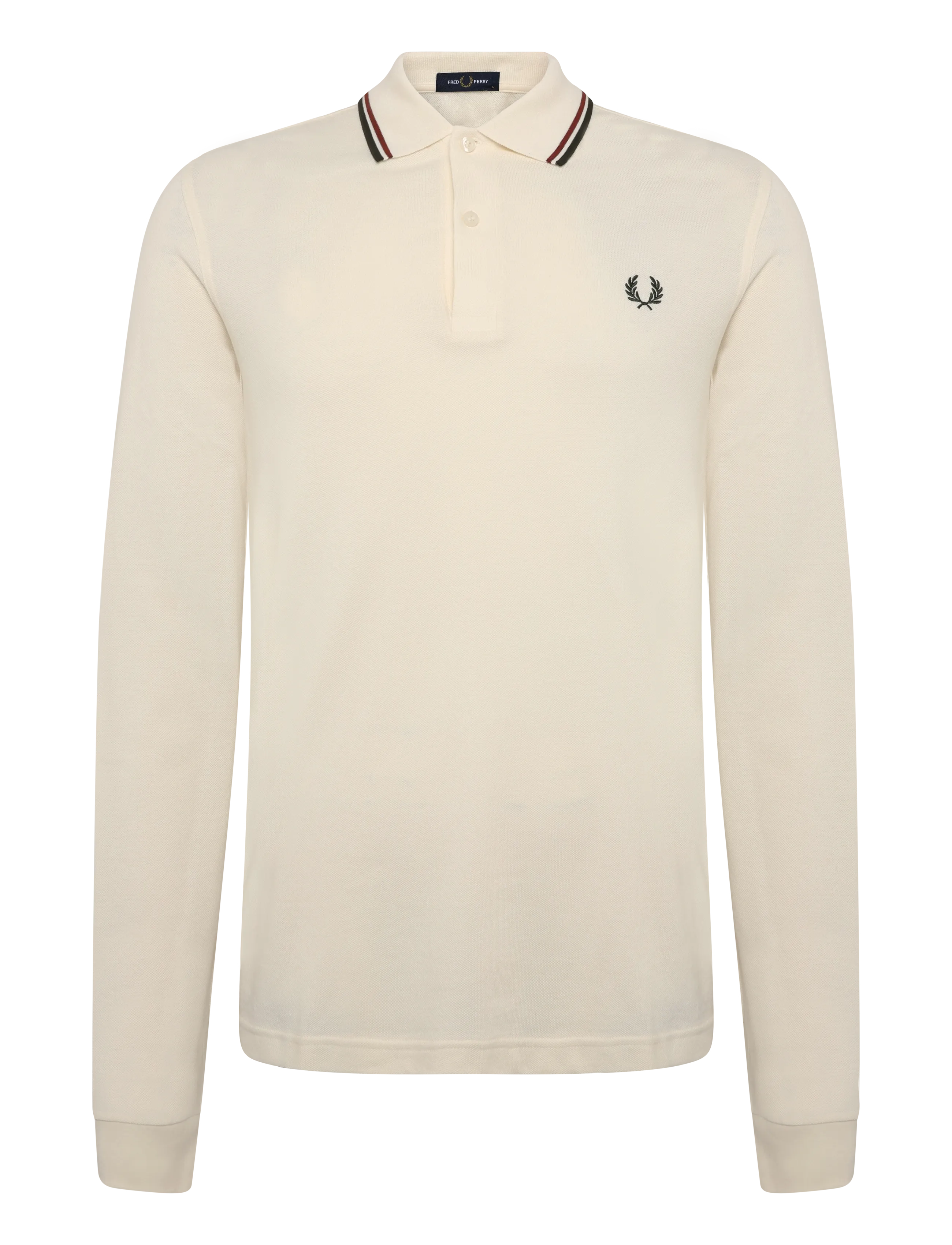 Fred Perry - LS TWIN TIPPED FP SHIRT - langärmelig - ecr/brndy/ngreen - 1