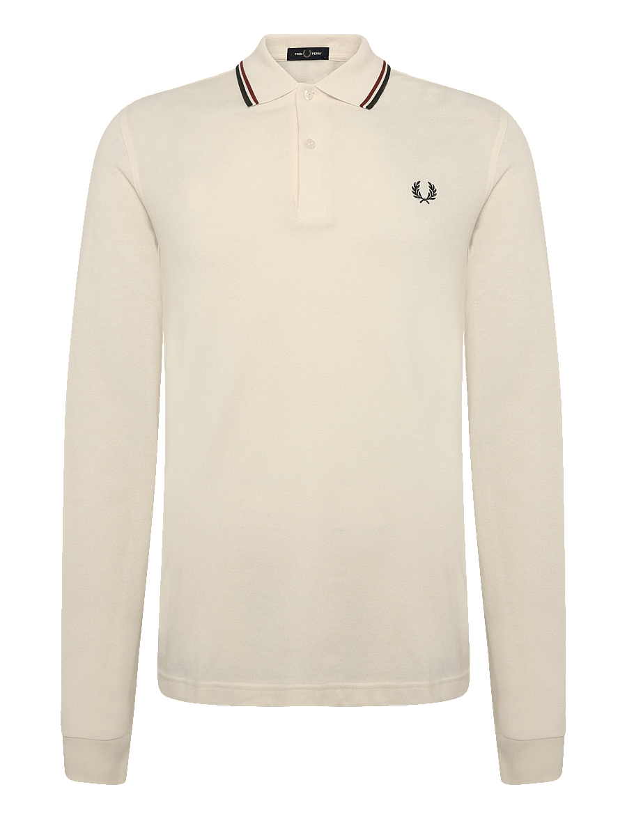 Fred Perry - LS TWIN TIPPED FP SHIRT - langärmelig - ecr/brndy/ngreen - 1