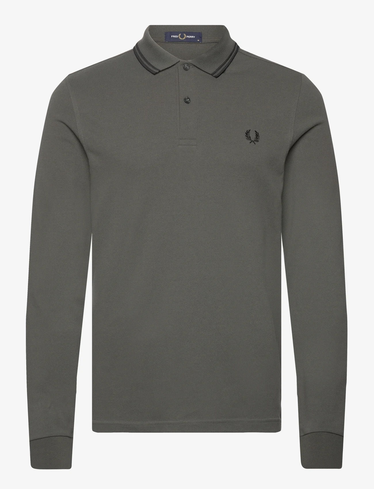 Fred Perry - LS TWIN TIPPED SHIRT - langærmede poloer - field green - 0
