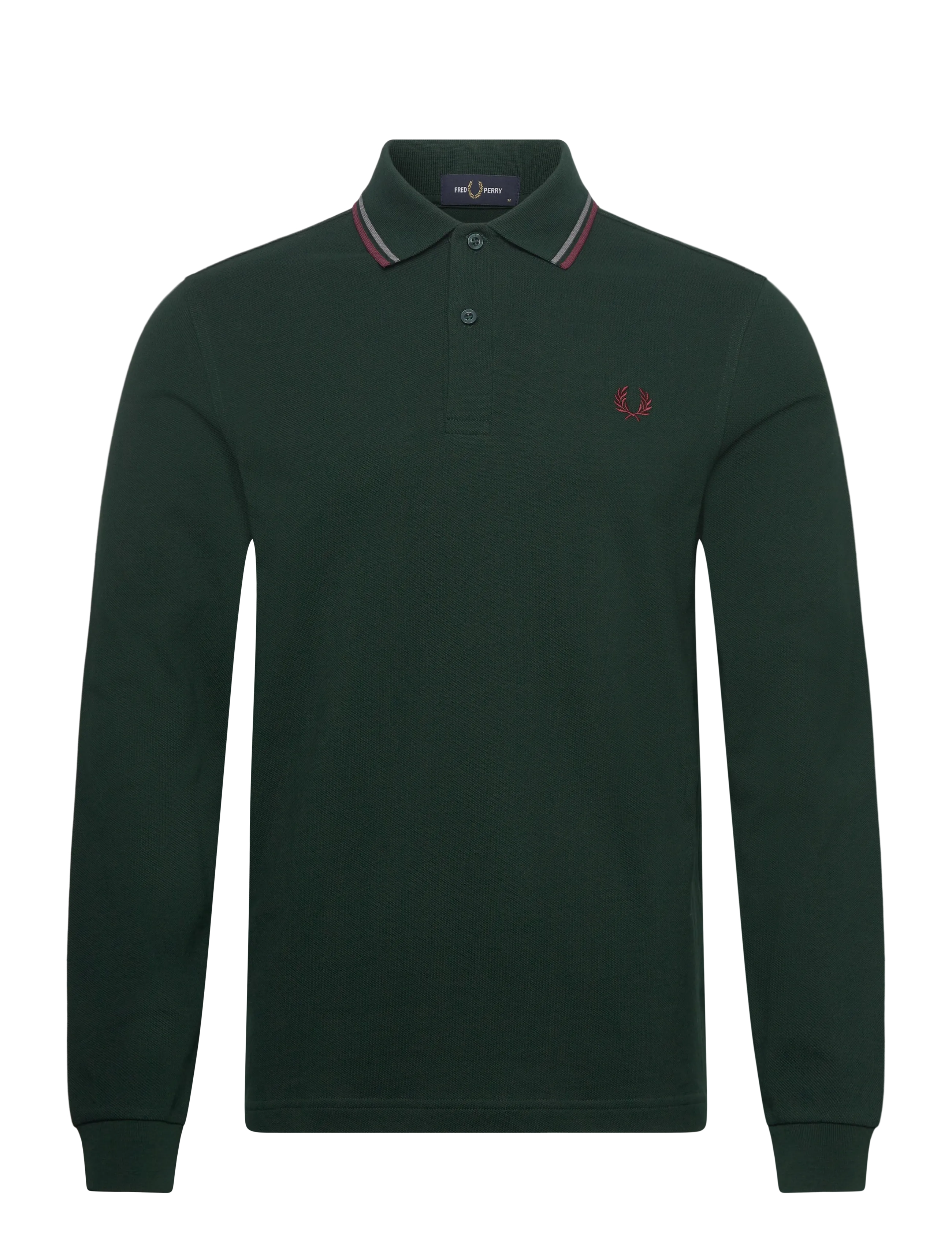 Fred Perry LS TWIN TIPPED FP SHIRT - Fred Perry - GRSRTS/STKBL/OXB / green