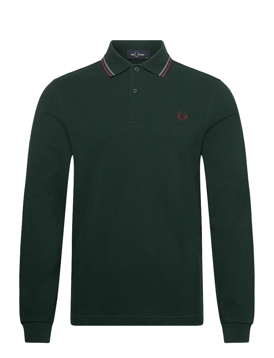 Fred Perry - LS TWIN TIPPED FP SHIRT - långärmade pikéer - grsrts/stkbl/oxb - 1