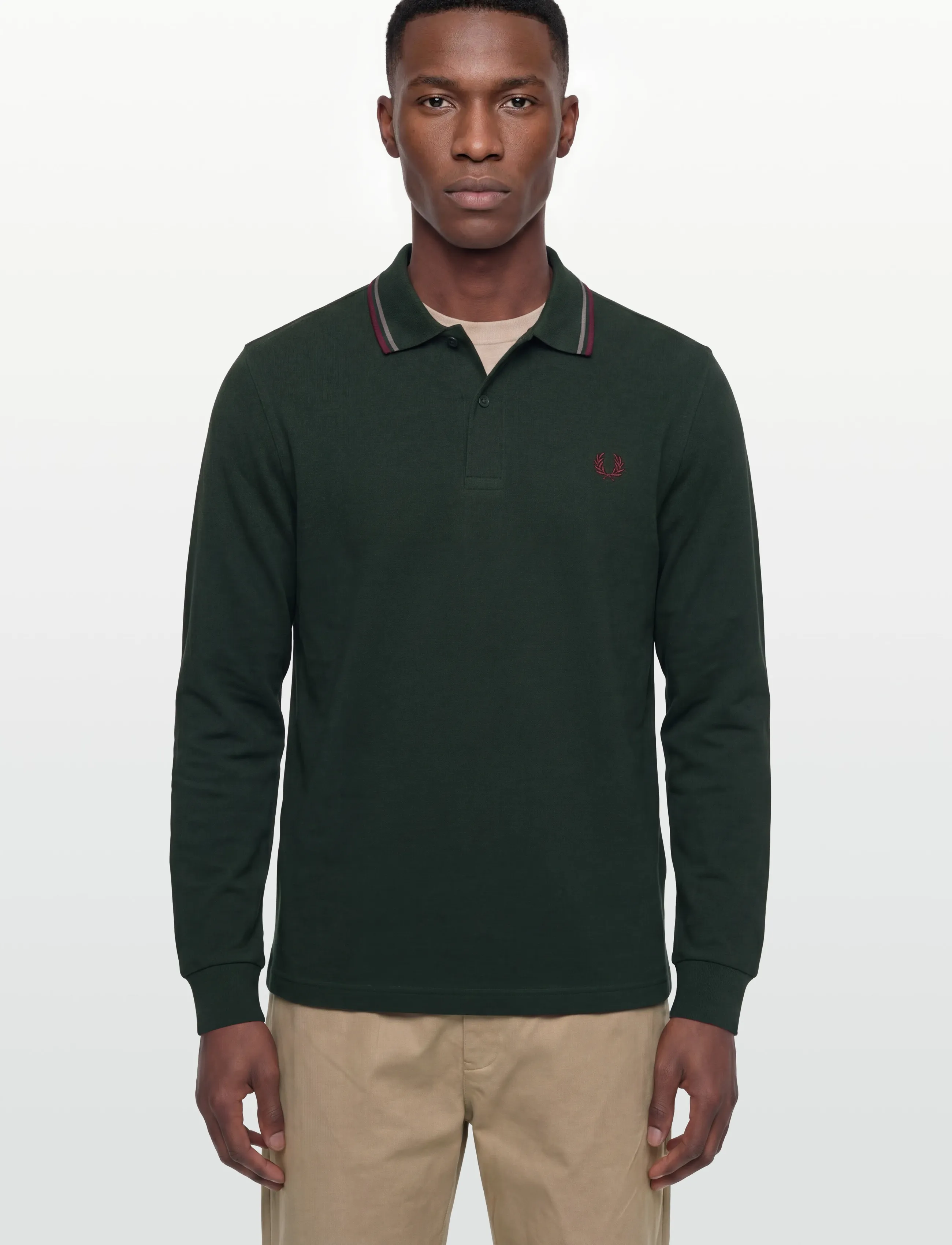 Fred Perry - LS TWIN TIPPED FP SHIRT - long-sleeved polos - grsrts/stkbl/oxb - 3