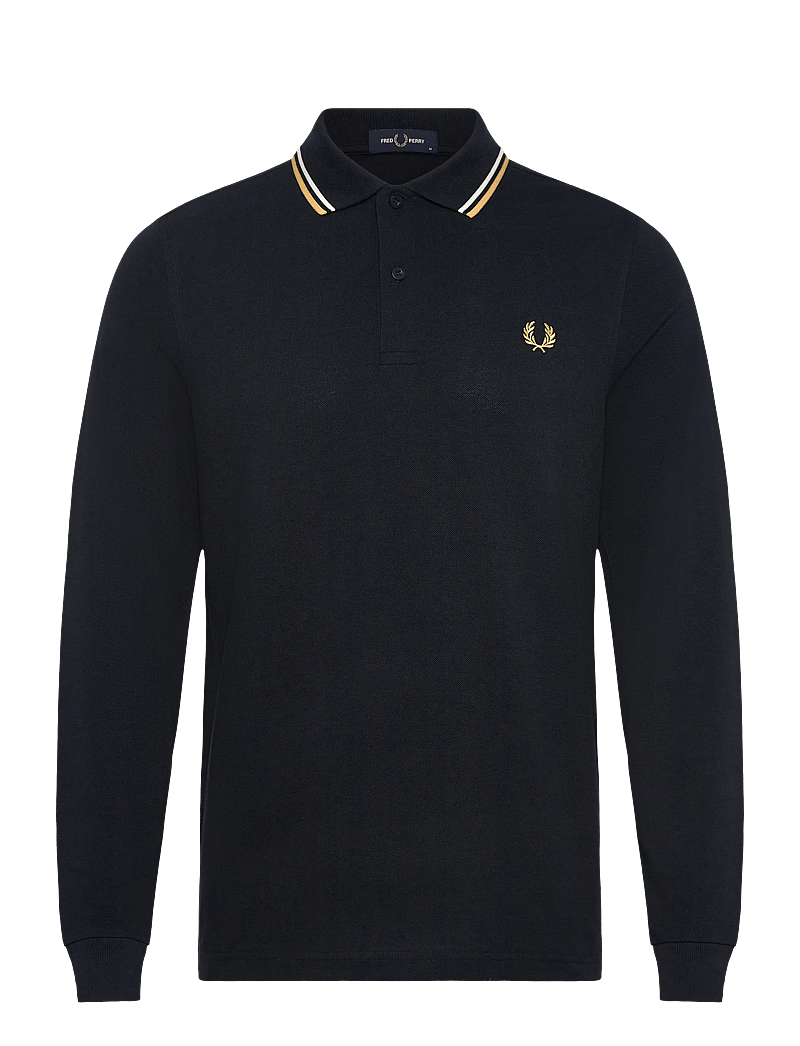 Fred Perry - LS TWIN TIPPED FP SHIRT - langærmede poloer - navy/ecru/honeycomb - 0