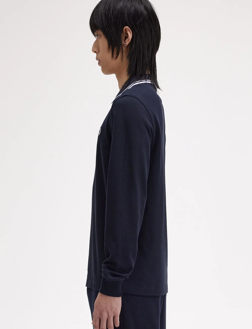 Fred Perry - LS TWIN TIPPED SHIRT - pikkade varrukatega polod - navy / white / white - 3