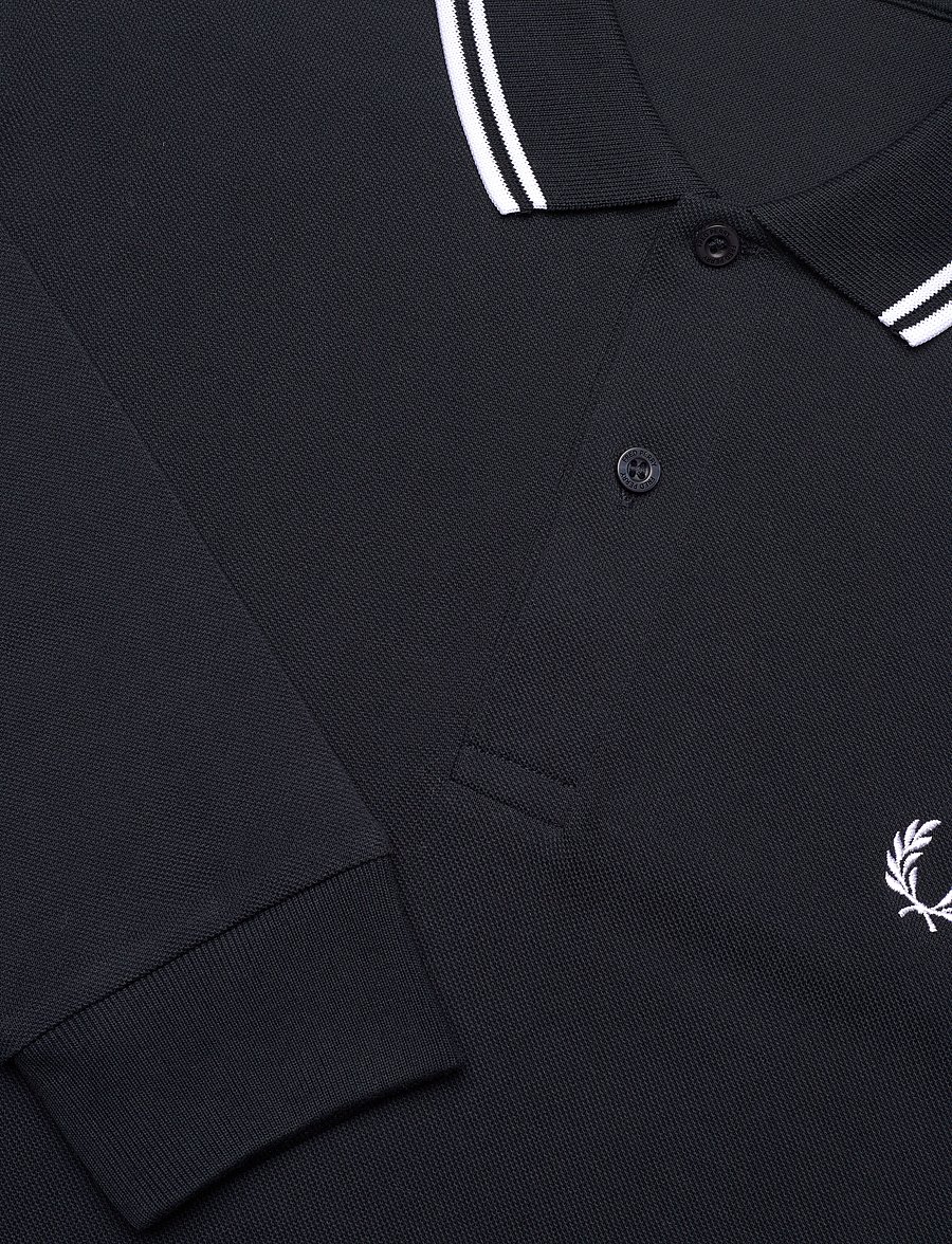Fred Perry - LS TWIN TIPPED FP SHIRT - pikkade varrukatega polod - navy / white / white - 5