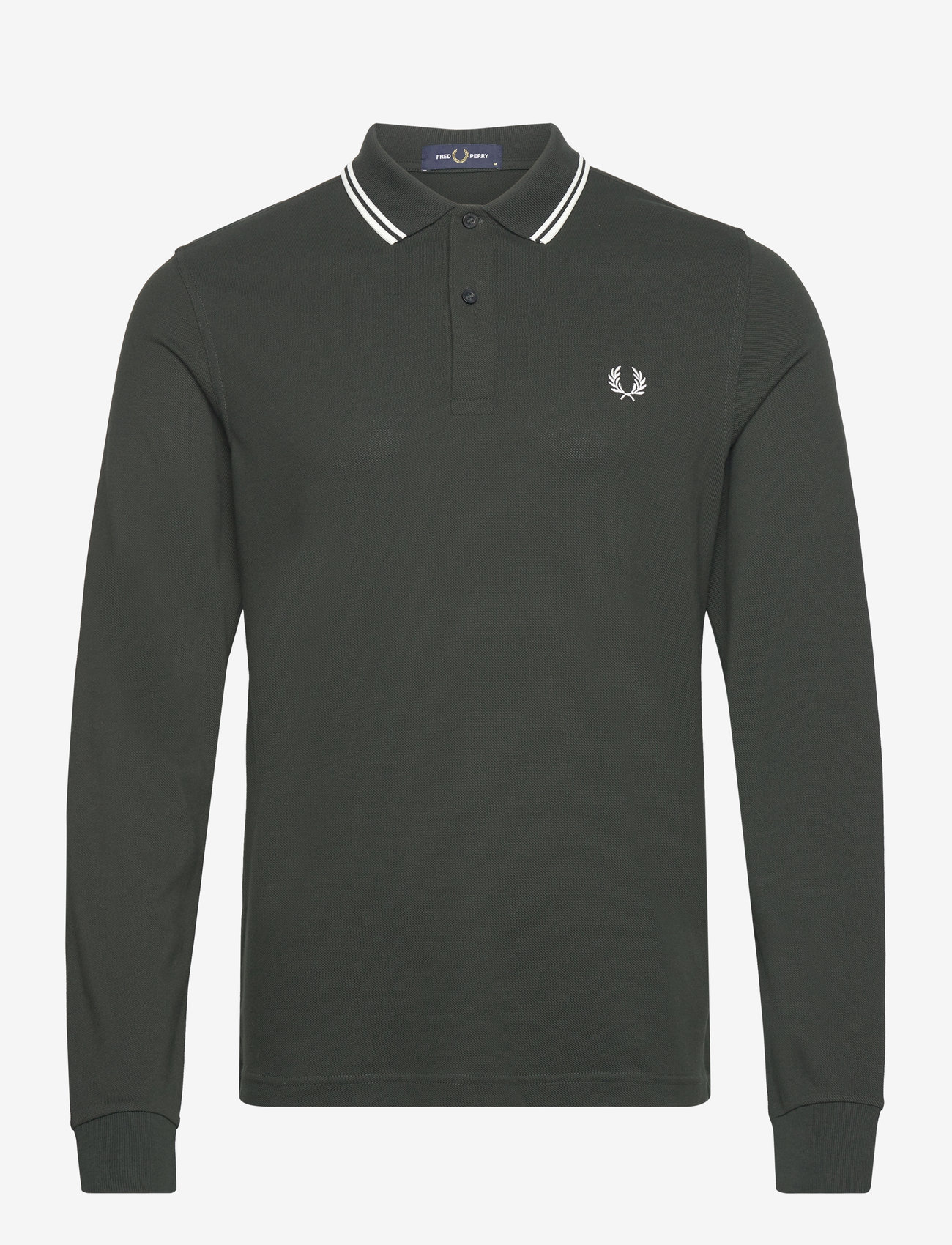 Fred Perry - LS TWIN TIPPED FP SHIRT - långärmade pikéer - nightgreen/snwht - 1