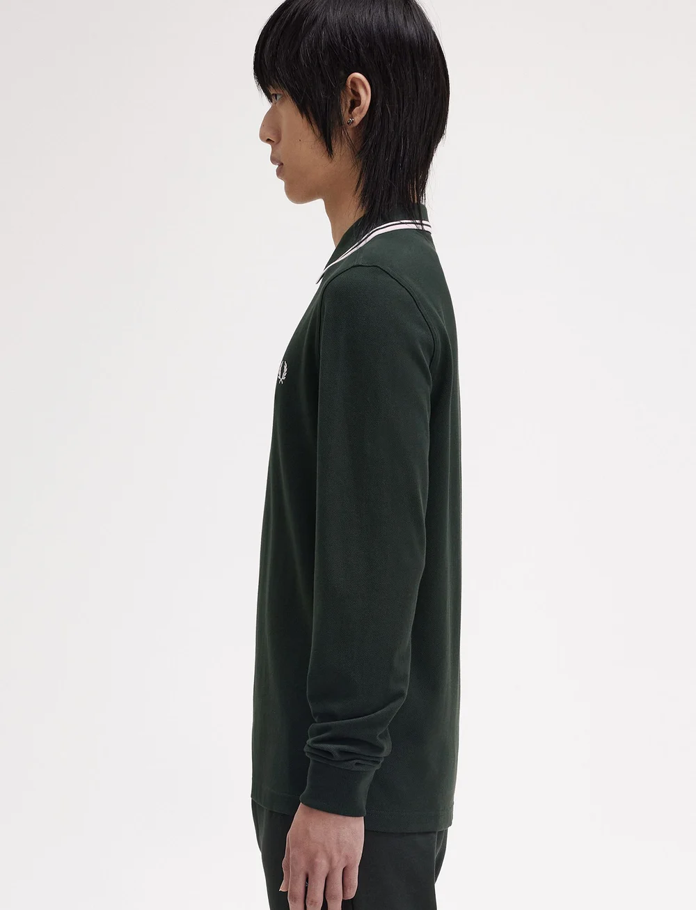 Fred Perry - LS TWIN TIPPED FP SHIRT - langärmelig - nightgreen/snwht - 3