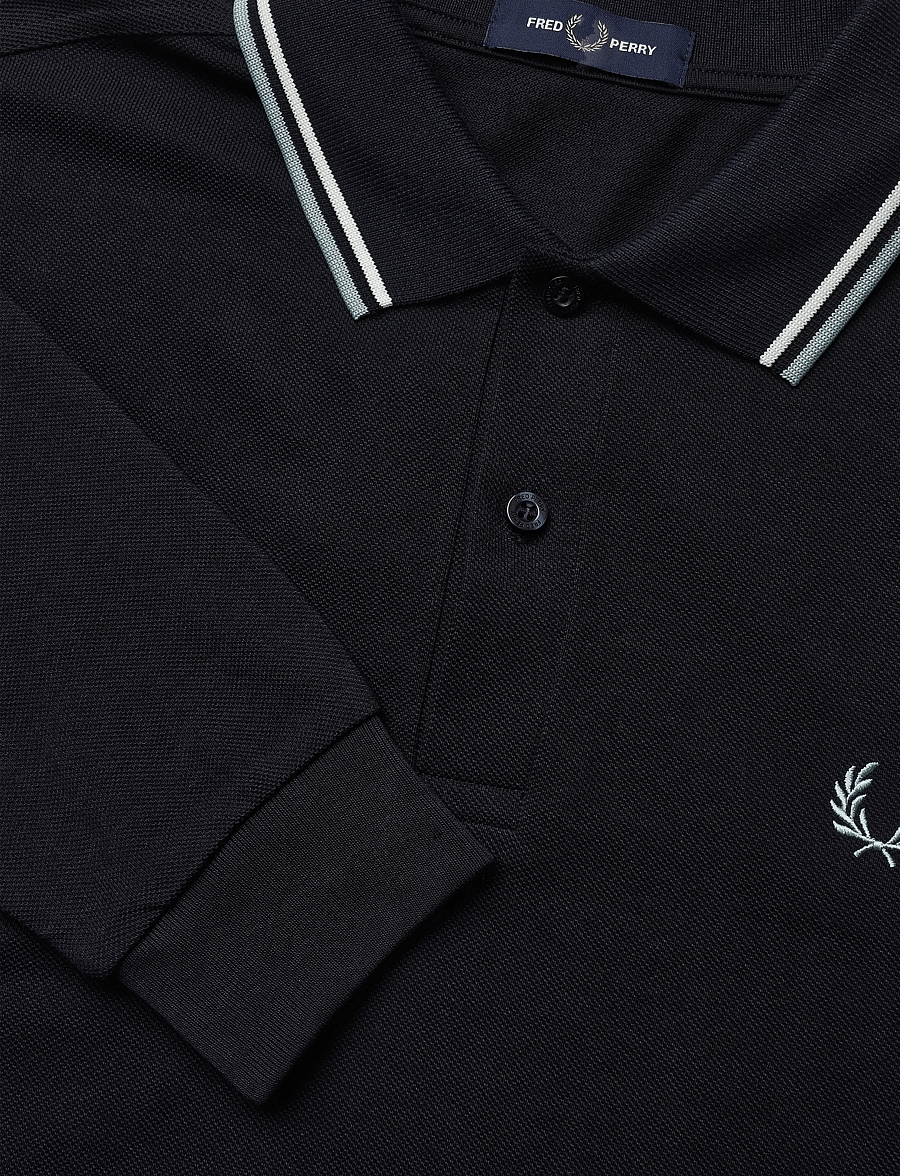 Fred Perry - LS TWIN TIPPED FP SHIRT - langärmelig - nvy/ecru/slvrblu - 4