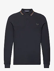 Fred Perry - LS TWIN TIPPED SHIRT - long-sleeved polos - nvy/ntflk/fdgrn - 0
