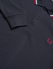 Fred Perry - LS TWIN TIPPED SHIRT - langærmede poloer - nvy/swht/bntred - 2