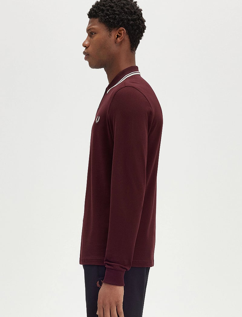 Fred Perry - LS TWIN TIPPED FP SHIRT - langærmede poloer - oxblood - 3