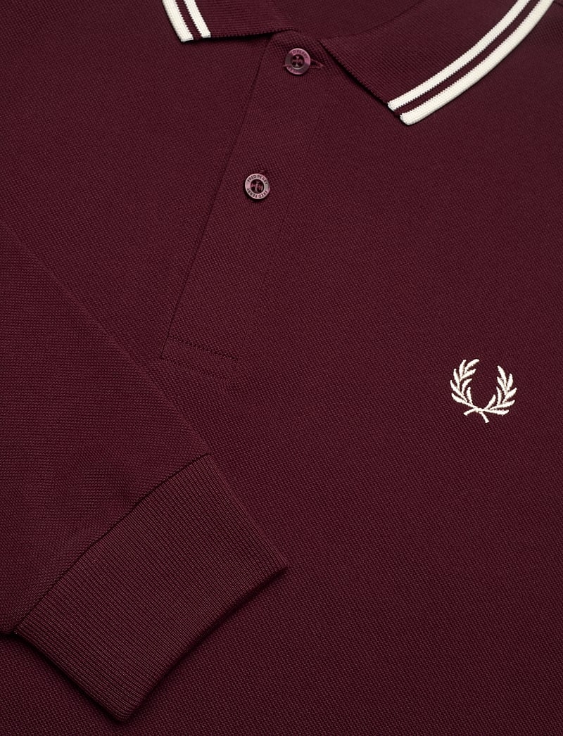 Fred Perry - LS TWIN TIPPED FP SHIRT - langærmede poloer - oxblood - 5