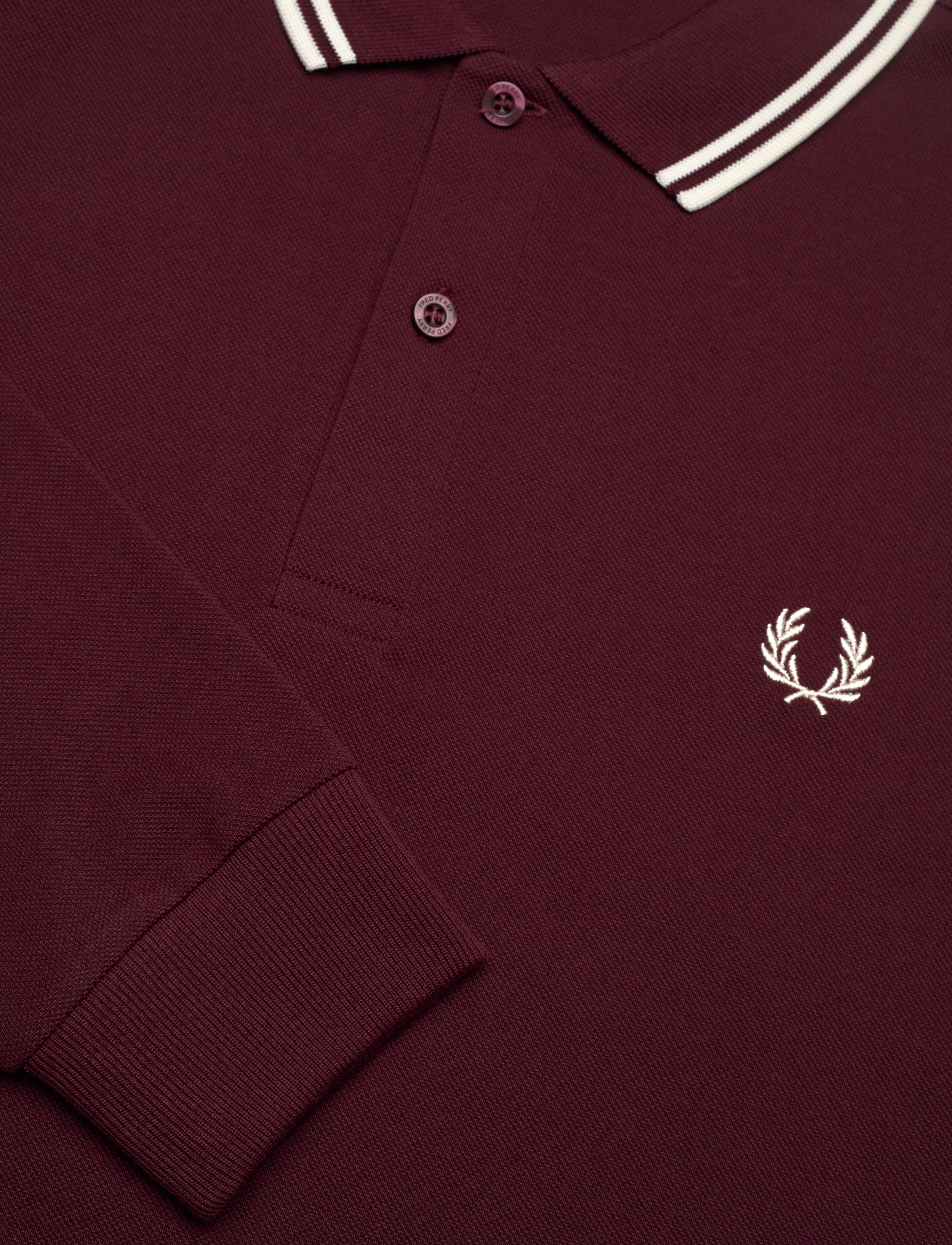 Fred Perry - LS TWIN TIPPED FP SHIRT - long-sleeved polos - oxblood - 5